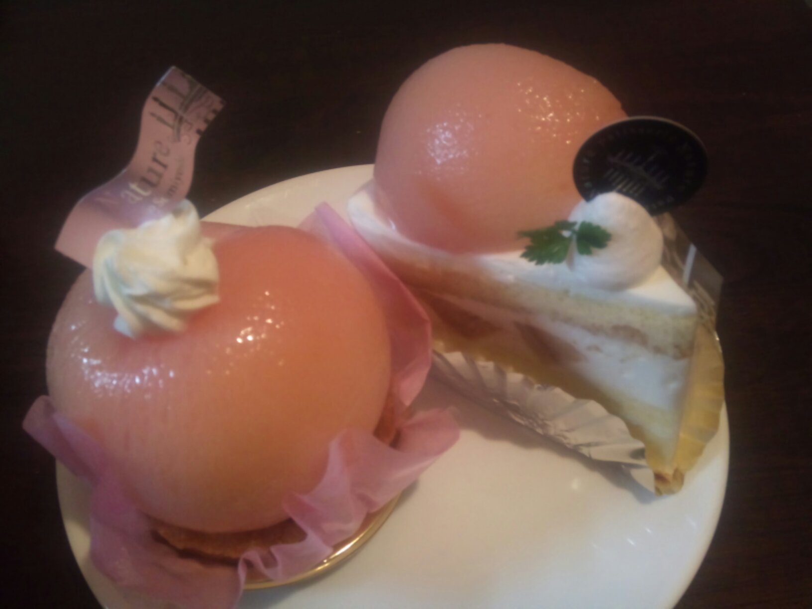 桃のタルト&ケーキ